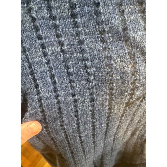 Autumn Cashmere Cowl Neck Sweater XL Wool Cashmere Blend Blue Luxury Knit - Picture 3 of 10